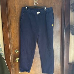 Navy Sweatpants with Yellow Logo